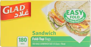 Glad Easy Fold Sandwich Bags 180's