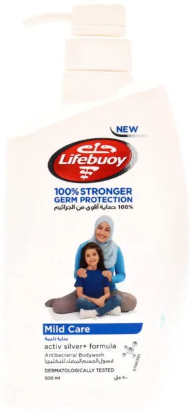 Lifebuoy Mild Care With Milk Cream Antibacterial Body Wash 500Ml