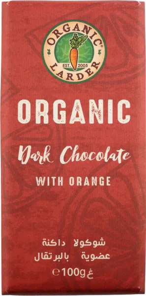 Organic Larder Organic Dark Chocolate With Orange 100G