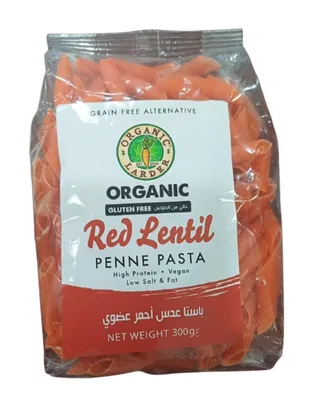 Organic Larder Penne Pasta Red Lentil 300G