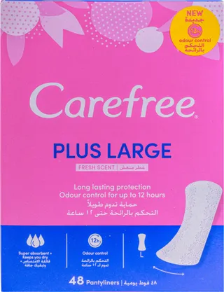 Carefree Plus Large Extra Protection & 3D Comfort 48's