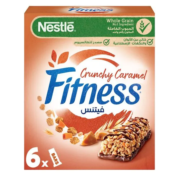 Nestle Fitness Crunchy Caramel Cereal Bar 6X23.5G