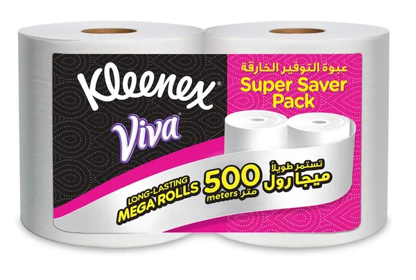 Kleenex Viva Long-Lasting Mega Rolls 2X250M