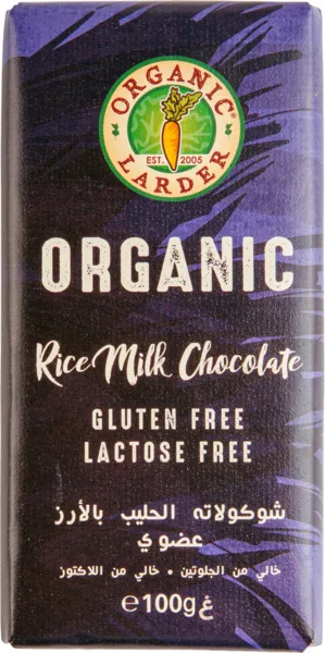 Organic Larder Organic Rice Milk Chocolate 100G