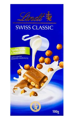 Lindt Swiss Classic Milk Hazelnut 100G