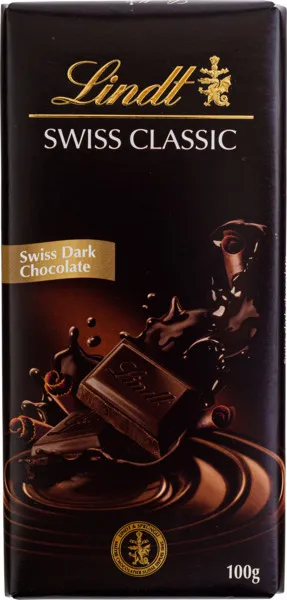 Lindt Swiss Classic Dark Chocolate 100G