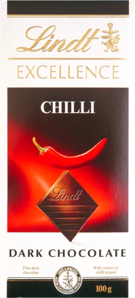 Lindt Excellence Chili Dark Chocolate Bar 100G