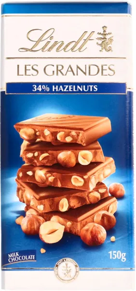 Lindt Les Grandes Milk Hazelnut 150G
