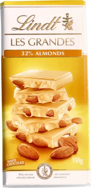 Lindt Les Grandes White Almond Chocolate 150G