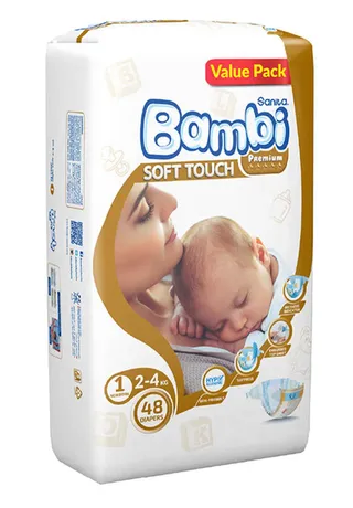 Sanita Bambi Diapers Stage 1 (2-4Kg) 48's