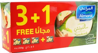 Almarai Cheese Slices Sandwich 3X200g+1