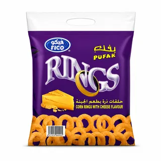 Fico Pufak Rings Cheese Corn Rings 20X18G