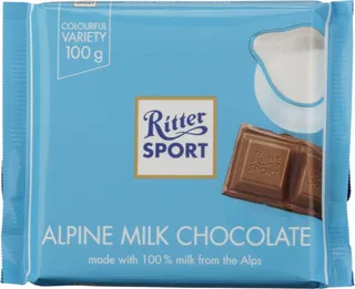 Ritter Sport Alpine Milk Chocolate 100G