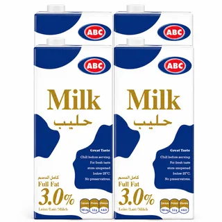 أي بي سي حليب كامل الدسم 4X1 لتر