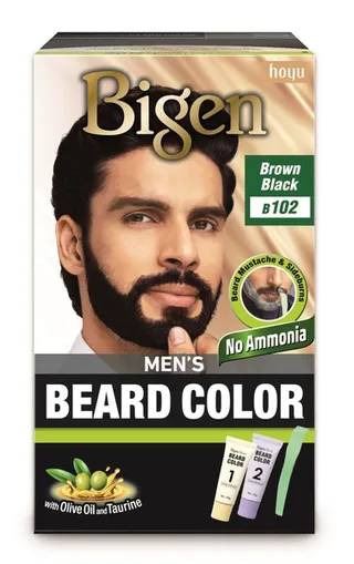 Bigen Men's Beard Color Brown Black B102