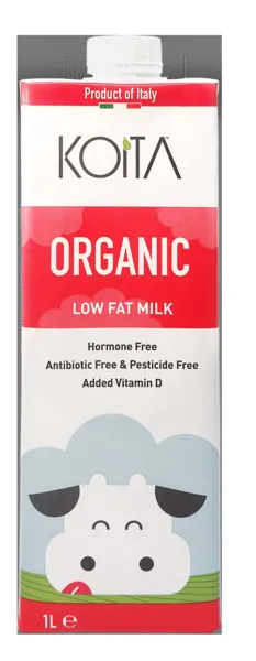 Koita Organic Milk Low Fat 1L