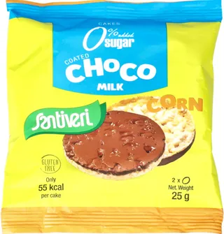 Santiveri Corn Cakes Coated With Milk Chocolate 25G