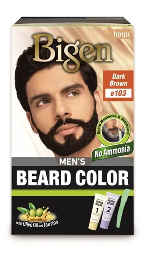 Bigen Men's Beard Color Dark Brown B103