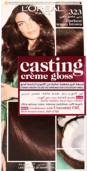 L'Oreal Casting Cream Gloss 323 Dark Chocolate
