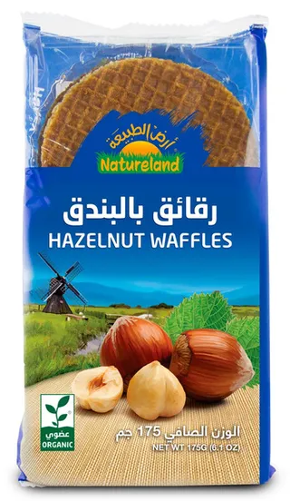 Natureland Hazelnut Waffles Organic 175G