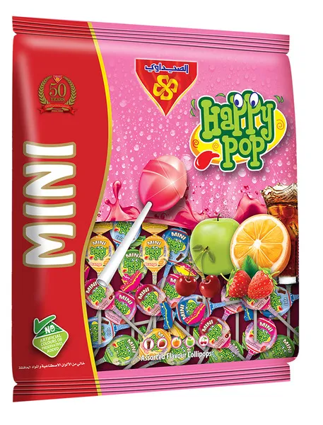 Al Seedawi Happy Pop Mini Assorted Lollipops 35's