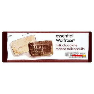 Essential Waitrose Milk Chocolate Malted Milk Biscuits 250G