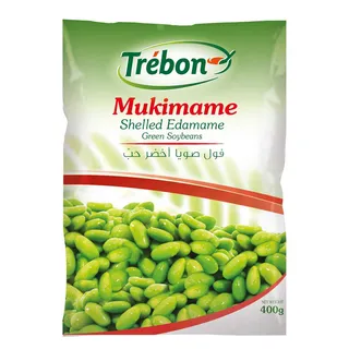Trebon Mukimame Shelled Edamame Green Soybeans, 400g