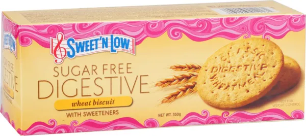 Sweet'N Low Sugar Free Digestive Wheat Biscuits With Sweeteners 350g