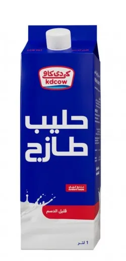 كي دي كاو حليب قليل الدسم طازج 1 لتر