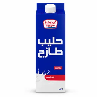 كي دي كاو حليب قليل الدسم طازج 1 لتر