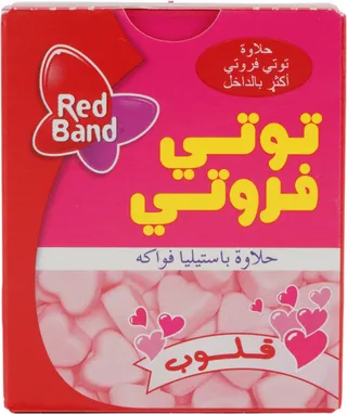 Red Band Tutti Frutti Hearts Jelly 18G