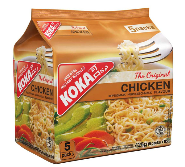 Koka The Original Instant Noodles Chicken Flavor 5X85G