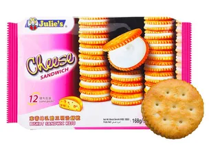 Julie's Cheese Sandwich Biscuits 168G
