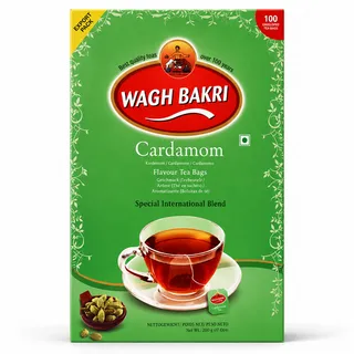 Wagh Bakri Cardamom Tea Bags 100's