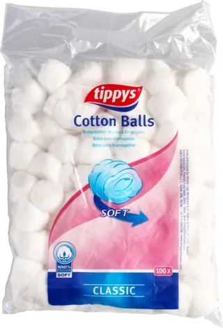 Tippy's Cotton Ball White 100Pcs