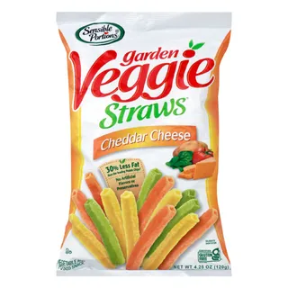 Sensible Portions Veggie Straws Cheddar Cheese Flavored Straws 120G
