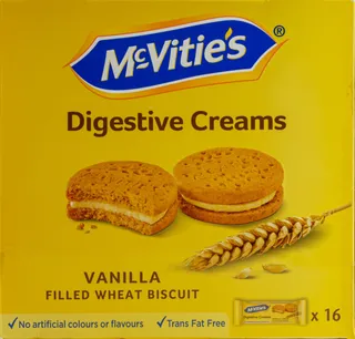 Mcvitie's Digestive Vanilla Cream Biscuits 40GX16