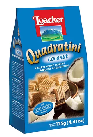 Loacker Quadratini Coconut Wafer 125G