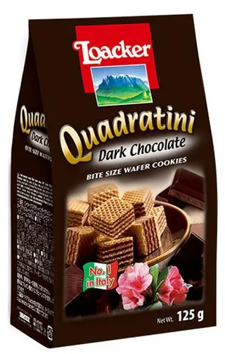 Loacker Quadratini Dark Chocolate Wafer 125G