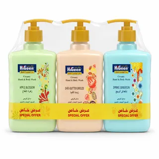Higeen Creamy Hand & Body Wash 3X500Ml
