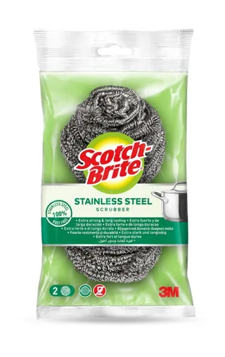 Scotch Brite Metallic Stainless Steel Spiral Blister 2's