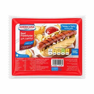 Americana Frozen Original Beef Frankfurters 300g