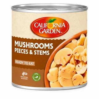 California Garden Whole Mushrooms Pieces & Stems 184G