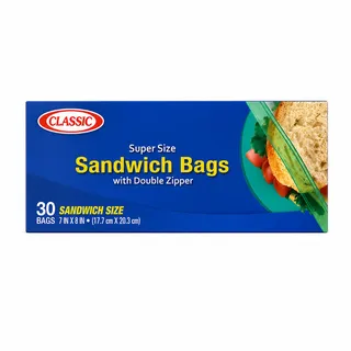 Classic Snap & Seal Super Size Sandwich Bag 30's
