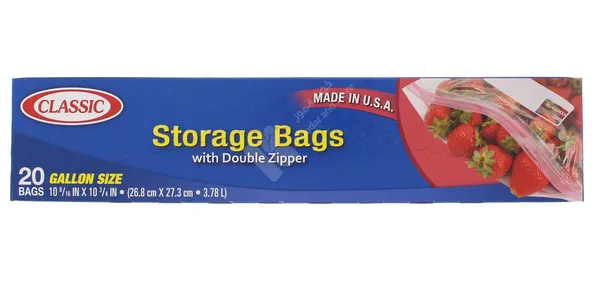 Classic Snap & Seal Food Storage Bags 20's