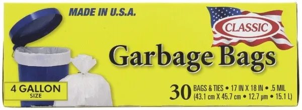 Classic Garbage Bags 30X4Gal