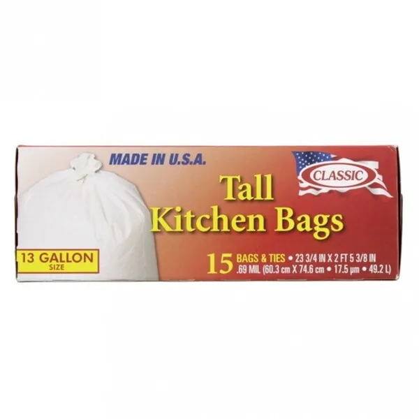 Classic Tall Kitchen Bags 15X13Gal