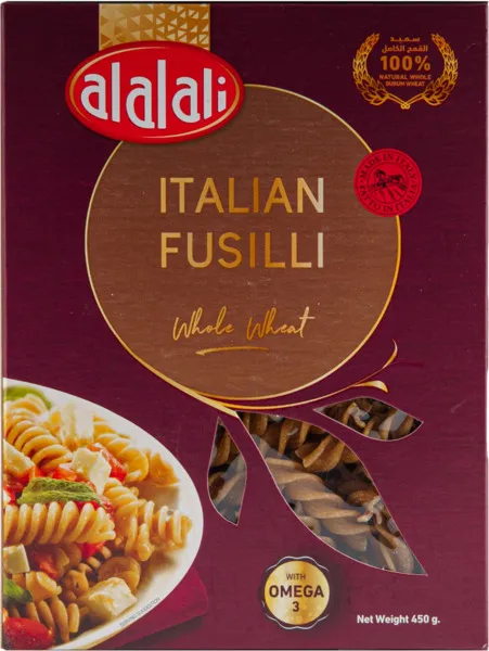Al Alali Whole Wheat Fusilli With Omega 3 450G