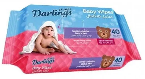 مناديل معطرة دارلينغز للاطفال 40*24
