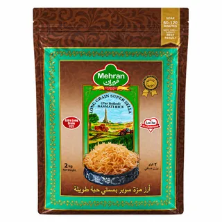 Mehran Long Grain Basmati Sella Rice 2Kg